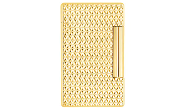 S.T. Dupont Initial Firehead lighter i gult guld 020821