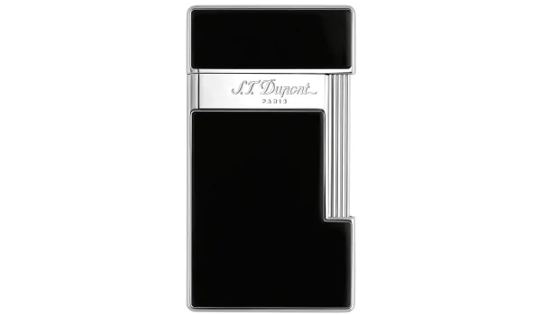 S.T. Dupont Slimmy Lighter Sort Lak Krom 028001